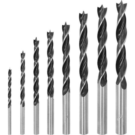 8-teiliges Spiralbohrer-Set, Spiralbohrer-Set für Holz, Zubehör für Bohrmaschine und Akkuschrauber, professioneller Spiralbohrer für Weich- und Hartholz