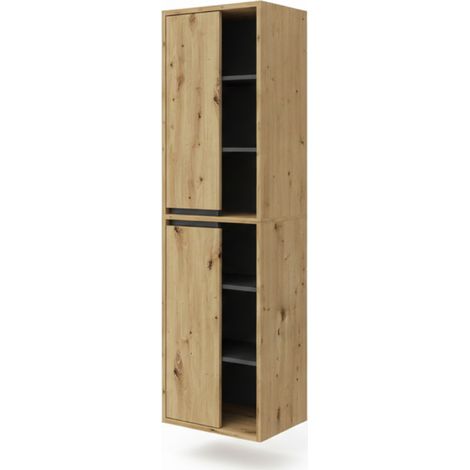 Armoire de salle de bain Viola, Chêne Artisan, 50 x 170 cm, Vicco