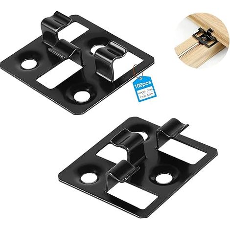 Stainless Steel WPC Decking Board Fasteners Hidden Cclips Spacers for Deck Fixing Black 3mm Gap Height 7mm