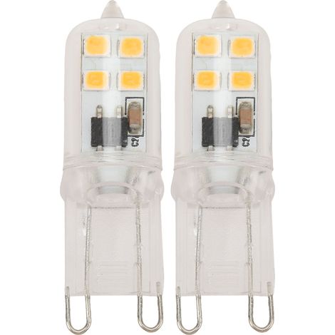 2er-Pack professionelle LED-Maiskolbenlampen, 8 LEDs, 200 lm, G9, für Küche, Wohnzimmer, Schlafzimmer, 2 W, 220 V Wechselstrom