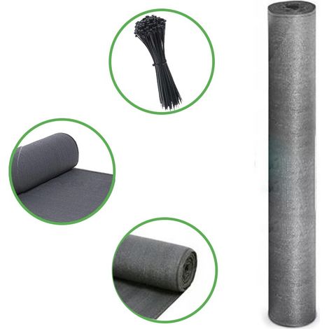 Red de camuflaje gris de 10 m para una valla de 1,5 m (1/5)