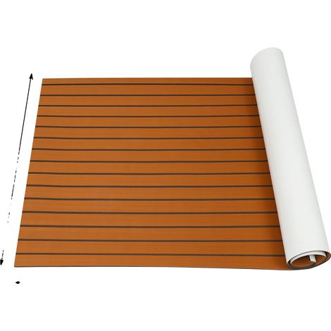 Tapis de sol de bateau, antidérapant, imperméable, facile à nettoyer, Marron (1/2)
