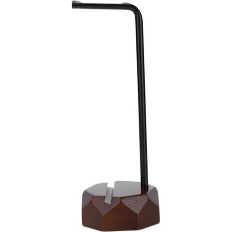 Support pour casque audio en bois, accessoire de bureau, noyer
