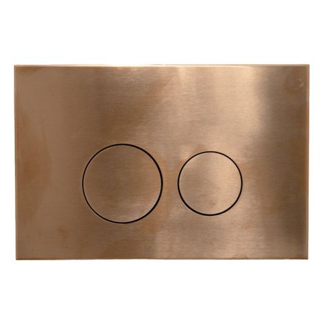 FugaFlow Eccelente Press Plaque de commande DualFlush pour bâti-support Geberit UP320 Métal boutons ronds cuivré (1/5)