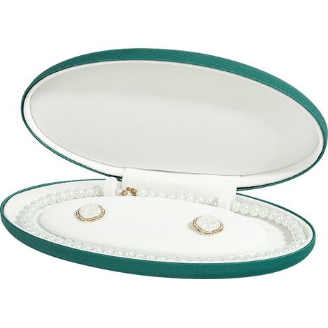 Boîte à bijoux en velours et cuir PU, étui à collier pour femme, convient aux colliers de perles et aux boucles d'oreilles, cadeau pour mariage, anniversaire et Saint-Valentin (légumes) (1/5)