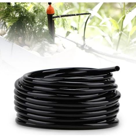 4mm Drip Irrigation Tubing, Black PVC, 10m, Micro Drip Irrigation for Garden, Vegetable Patch, Industry (1/5)