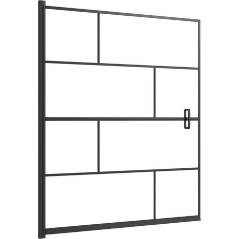 Maison Exclusive - Pannello per Box Doccia in ESG 116x140 cm Nero