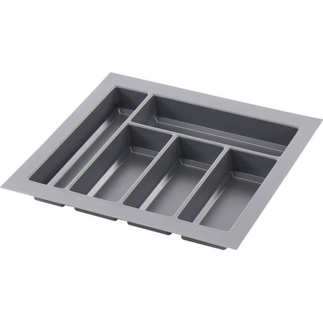 Agoform Besteckeinsatz Classico kürzbar 440x440x50,5mm, Kunststoff schiefergrau (1/5)