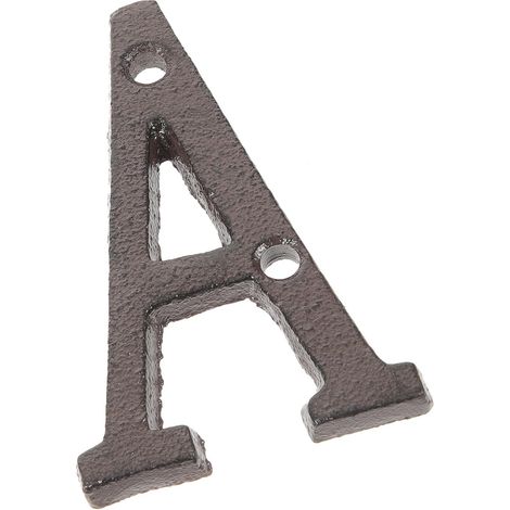 Lettres Métalliques pour Adresse en Fer Noir, Style Vintage Européen Artisanat en Fer Travaillé, Épaisses Résistance Supérieure, Décoration Extérieure (1/5)