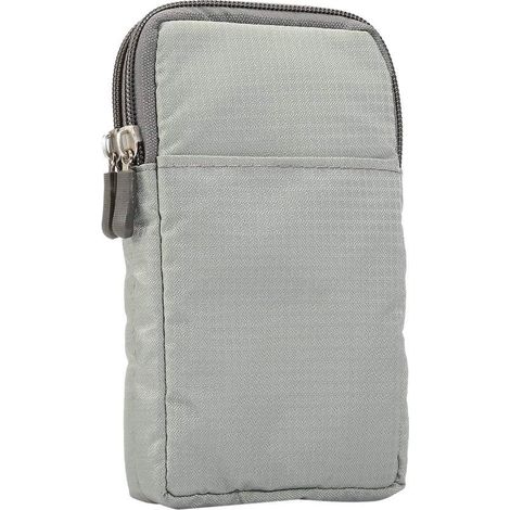 Sac de voyage pour téléphone portable à une épaule de 6,5 pouces (gris), (1/3)