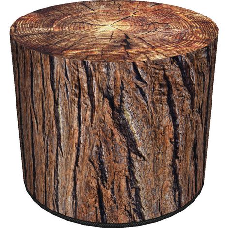 Pouf decorativo rotondo, Bertoni, stampa Acacia - per soggiorno, per cameretta, cilindro 40 cm, elegante, cerniera, fodera sfoderabile (1/5)