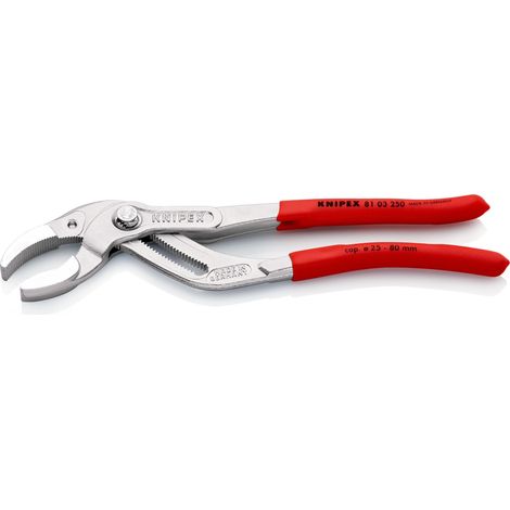 KNIPEX 81 03 250 SB Pinza per sifone e connettore Rivestita in plastica antiscivolo cromata 250 mm (1/6)
