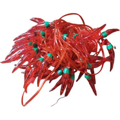 1 Guirlande lumineuse,LED rouge piment,10 mètres,IP44,intérieur et extérieur (1/5)
