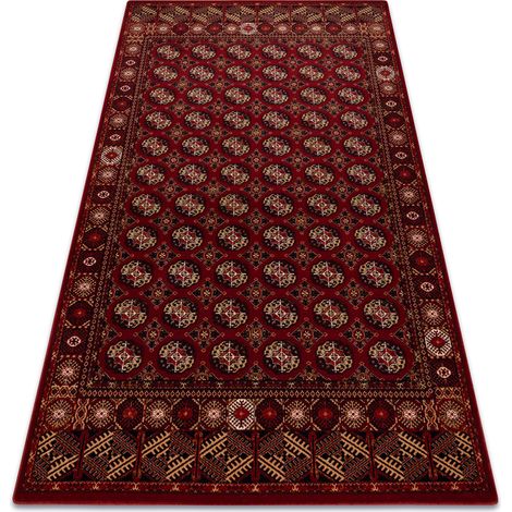 Tappeto di lana OMEGA BUCHARA Cadre, cerchi rubino red 170x235 cm