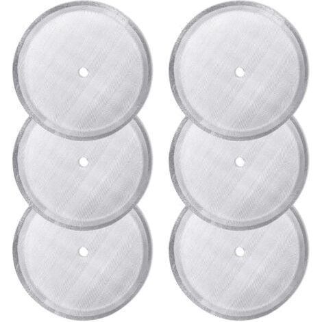 6 Pack French Press Replacement Strainer Filters, Reusable Stainless Steel Mesh Filters for 1000ml/34oz/8 Cup Universe French Press Coffee Makers (1/5)