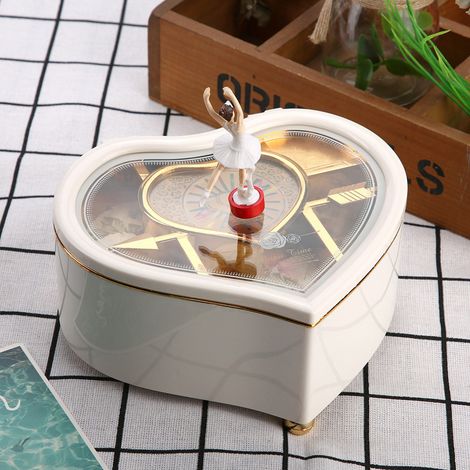 Herzförmige Tanzball-Spieluhr, Schmuck, drehbare Spieluhr, Geschenkidee (1/5)