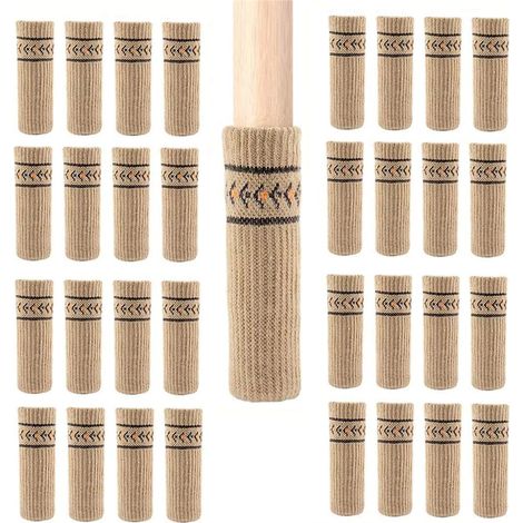 32 chaussettes de protection pour pieds de chaise, chaussettes tricotées pour pieds de meubles (1/5)