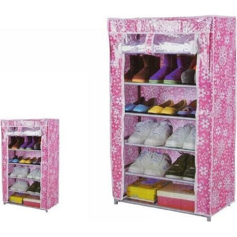 Trade Shop - ARMADIO TESSUTUTUTUTUT PORTASCARPE STIVALI ACCIAIO SMONTABILE 6 RIPIANI 69074 -