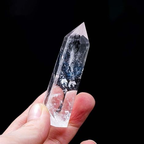 Colonne de Quartz Clair, gemme Naturelle, Cristal Blanc, Tour à Pointe de Cristal, hexagonale, décoration de la Maison Collections de la Maison (1/5)