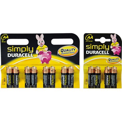 PILA STILO 'MN 1500' Pz 8 - 1,5 V - AA SIMPLY- 12 blister  - DURACELL