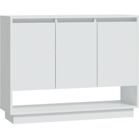 Buffet,Bahut,Meuble de Rangement Blanc 97x31x75 cm Bois d'ingénierie CFW28134 (1/5)