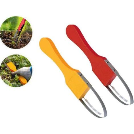 2PCS Outil de désherbage manuel de jardin en fer avec poignée pour désherbeur manuel,Poignée en plastique (1/5)