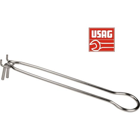 USAG 571 GC GANCI GANCIO IN ACCIAIO PER PANNELLI PORTA ATTREZZI UTENSILI 20X250 (1/2)