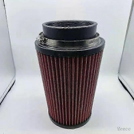 Filtre à air universel à haut débit KN 102 mm, 89 mm, 76 mm, 3, 3,5, 4 pouces, conique, pour voiture KN 14084-2, tête champignon (L rouge 102 mm, logo KN) (1/5)