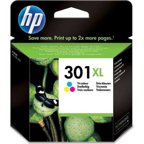HP 301XL Cartouche d'encre trois couleurs grande capacité authentique (CH564EE) pour HP Envy 4505 et HP DeskJet (1/5)
