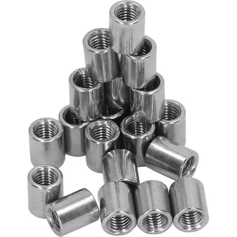 M8-Innengewinde-Verbindungsmuttern, 20-teiliges Set aus hochbelastbarem Edelstahl, Gewindehülse zur Reparatur (1/5)