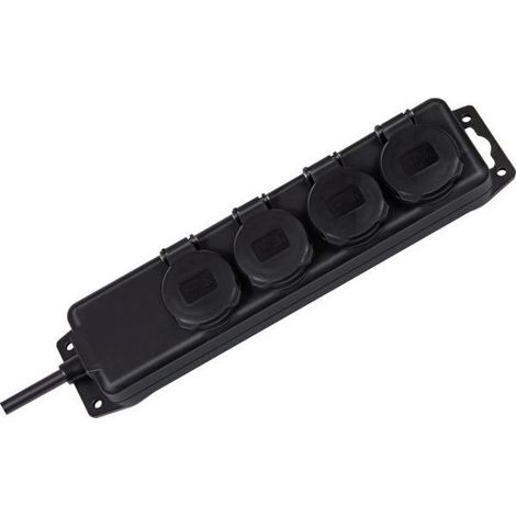 Base de enchufe múltiple IP 44 4 tomas