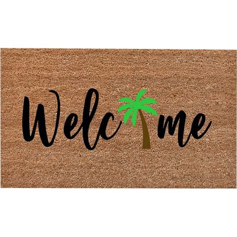 Tapis De Soin - Tapis D'Entrée En Velours Cristal - Motif Feuille Vert - Antidérapant - Pour Intérieur Et Extérieur - 40 X 60 Cm - 1 Pièce (1/4)