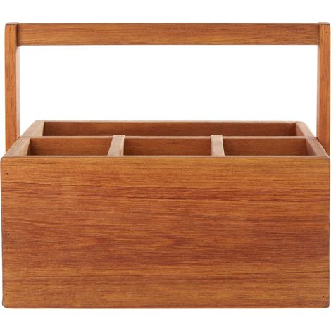 Interiors by Premier Robust Cutlery Storage Caddy, Eco Friendly Cutlery Storage For Kitchen, Versatile Acacia Wooden Caddy (1/5)