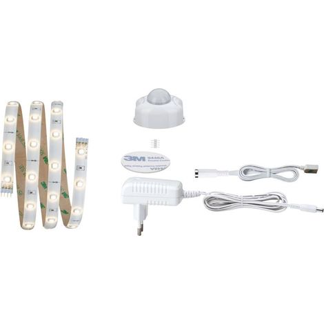 Paulmann Night Comfort 70955 LED-Streifen-Komplettset mit Bewegungsmelder mit Stecker 12 V 1 m Warm (1/4)