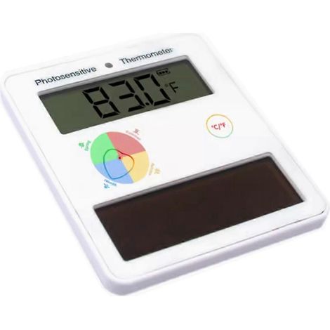 Thermomètre solaire, thermomètre pour aquarium, thermomètre lumineux, grand écran, angle de vision ultra-large LT21H (1/5)