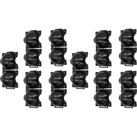 Lot de 10 boules de propagation pour bouturage de plantes en plastique diamètre 8 cm avec dispositif d'enracinement pour multiplication des plantes taille moyenne couleur noire (1/5)