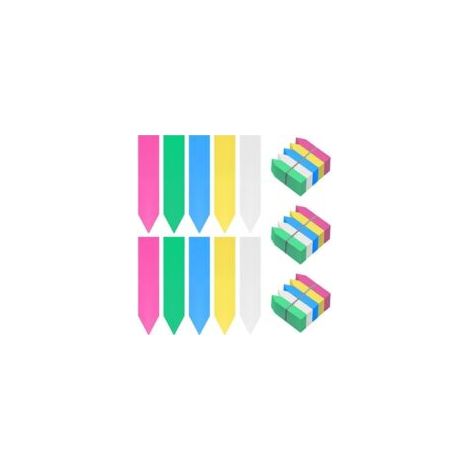 Etichette in plastica multicolore per orto (confezione da 500) - 10 x 2 cm - Cartello per orto/Etichetta impermeabile per giardino in 5 colori per vivaio, semi, piante ed erbe aromatiche - Crezuo
