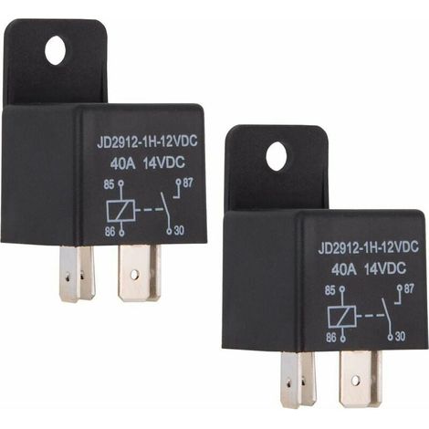 Relais Voiture 4-Pin 40 Ampères Spst 12v, Modèle No .: JD2912-1H-12VDC 40A 14VDC, Auto Commutateurs et démarreurs, 2 Pack (1/5)