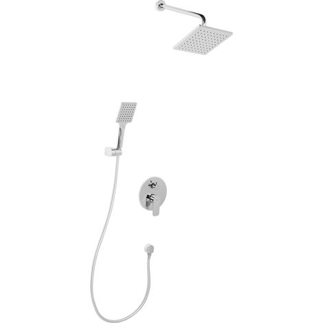 Concealed Shower Set with Rainshower GUARATUBA Silver