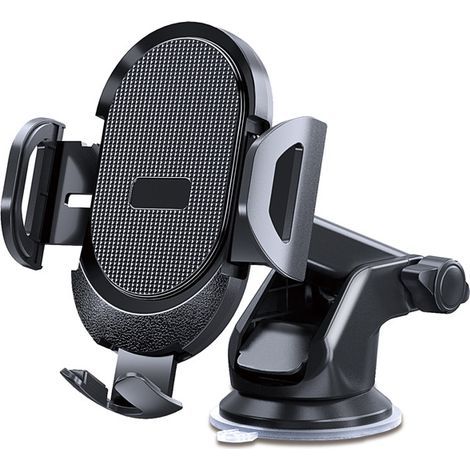 Support universel pour téléphone portable de voiture avec grille d'aération, ABS noir (1/5)