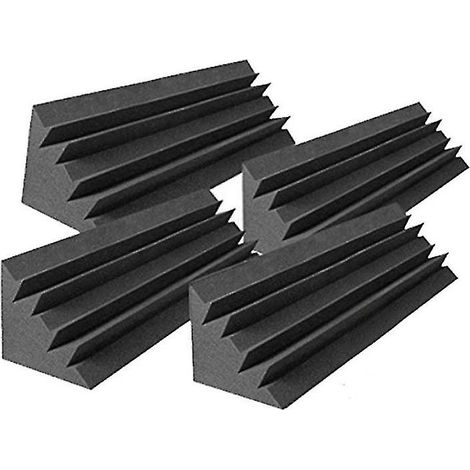 Lot de 4 panneaux acoustiques en mousse insonorisante pour studio, traitement acoustique, piège à basses d'angle, panneaux acoustiques (1/5)