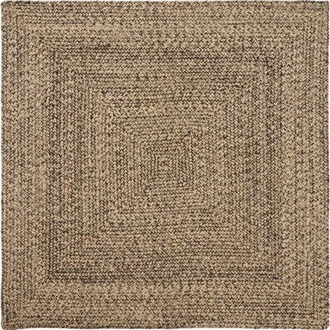 Tappeti per area Naturale e Nero 160 x 160 cm Juta vidaXL (1/5)