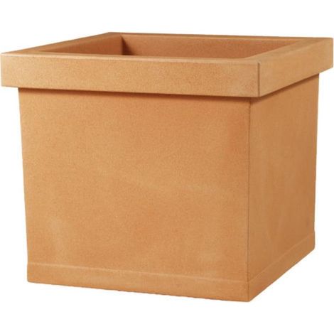 Vaso Quadrato ''Liscio Classic'' per fiori e piante da giardino -40 cm / Antracite