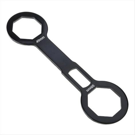 1 Clé d'amortisseur,Acier,Trous lisses,46 mm et 50 mm,Réparation fourche moto (1/4)