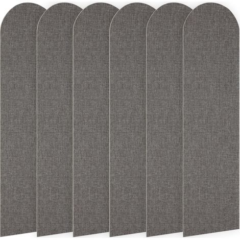 Lot de 12 panneaux muraux 3D, 60 x 15 cm - Revêtement mural en XPE - Panneaux de revêtement autocollants - Coussins muraux anti-collision - Gris foncé (1/5)