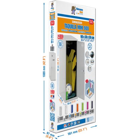 Simonrack Casier métallique avec serrure et ventilation
