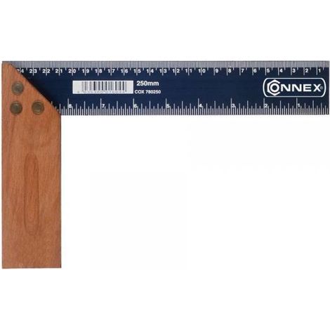 Squadra manico legno 300 mm.
