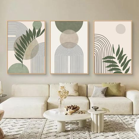Bilder Set 3teilig Boho Pflanzen Poster 50x70cm A 50x70cm (1/5)