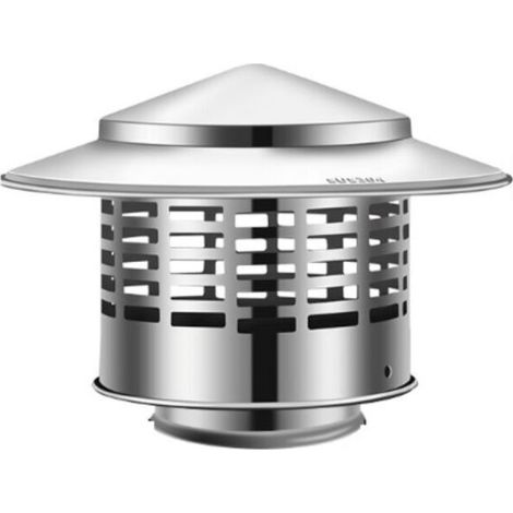 Tapa para chimenea, fácil instalación, para exteriores, tapa de ventilación aislante, diámetro interior de 75 mm.