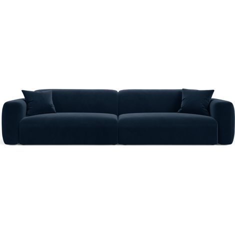 Canapé modulable 4 places en velours bleu roi (1/4)